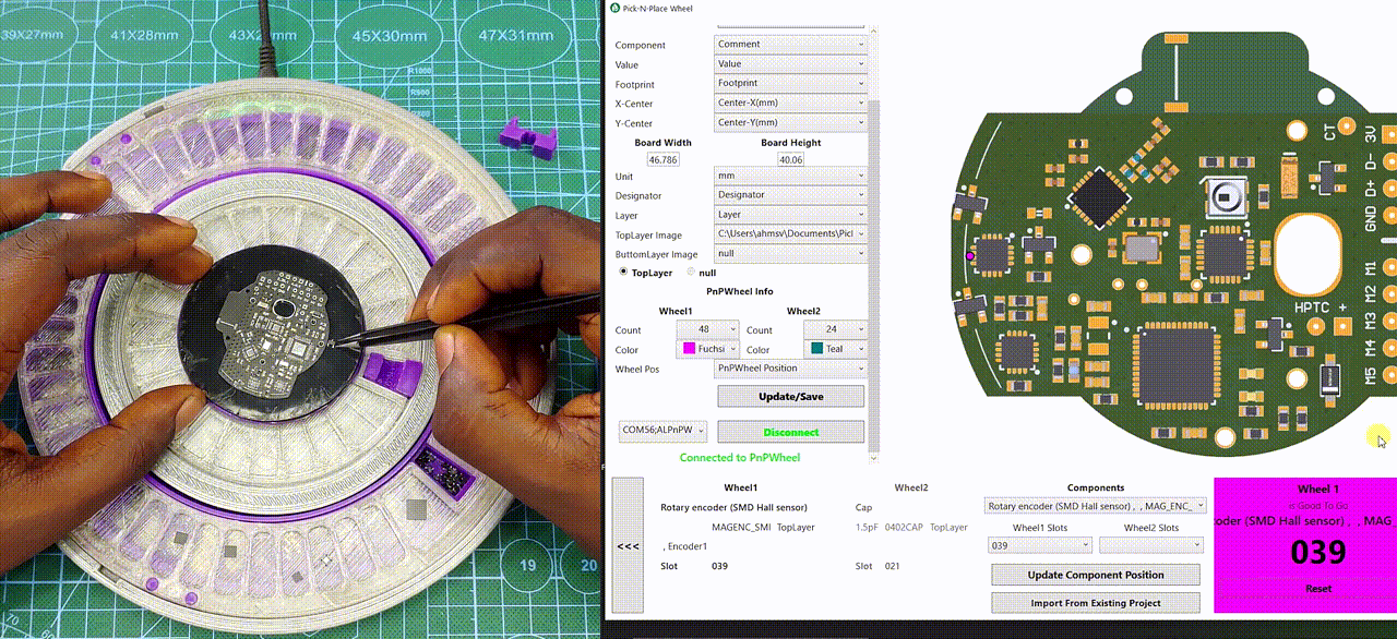Placing PCBs on the Pick ‘N’ Place Wheel