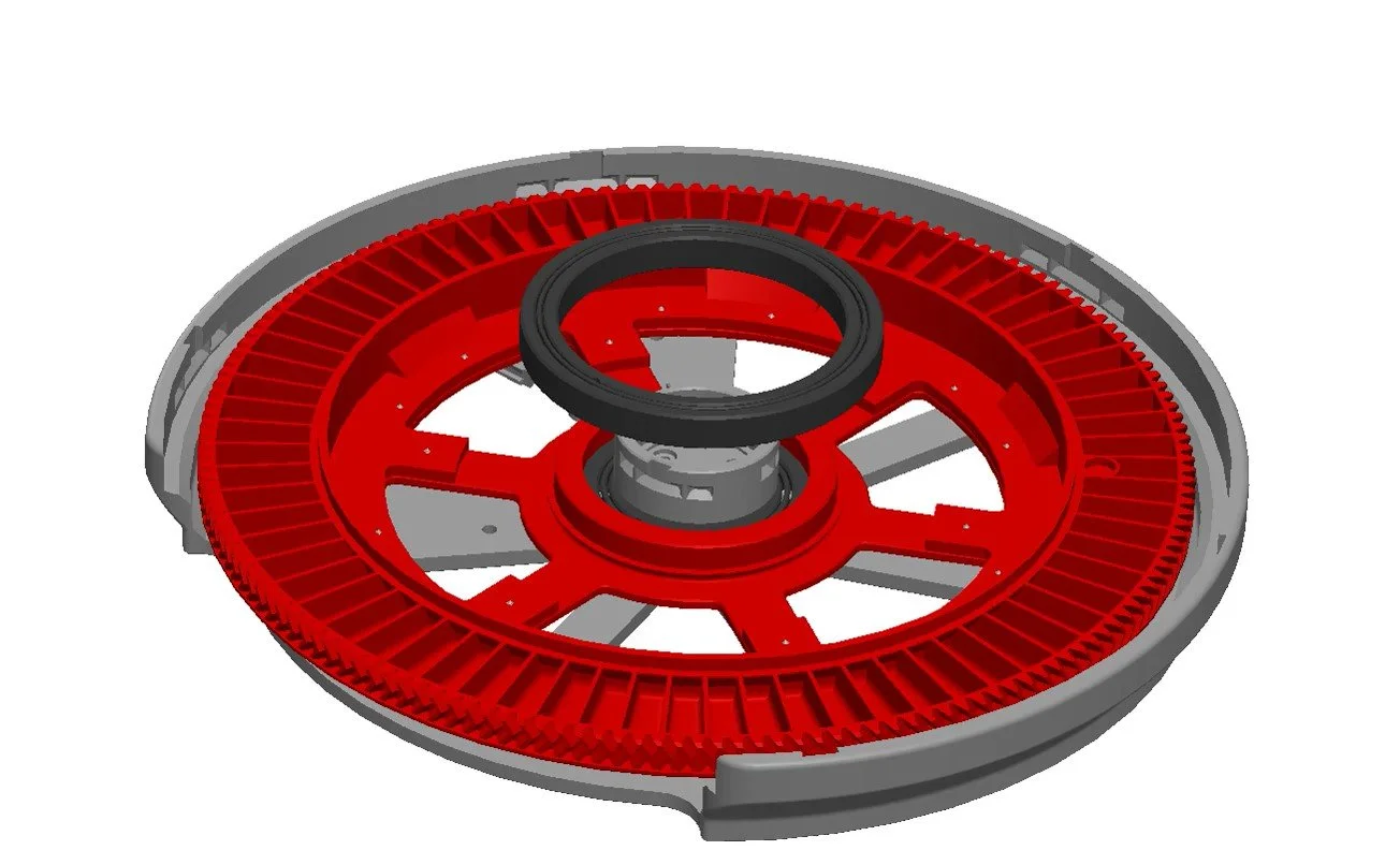  attach wheel 2 bearing to wheel 1   6810  for the default wheel,  6815  for the large (XL) wheel.    