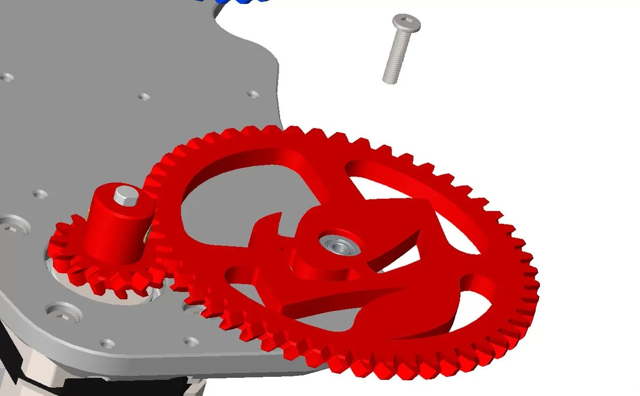  Secure placing surface idler gear   Using M3x14mm     