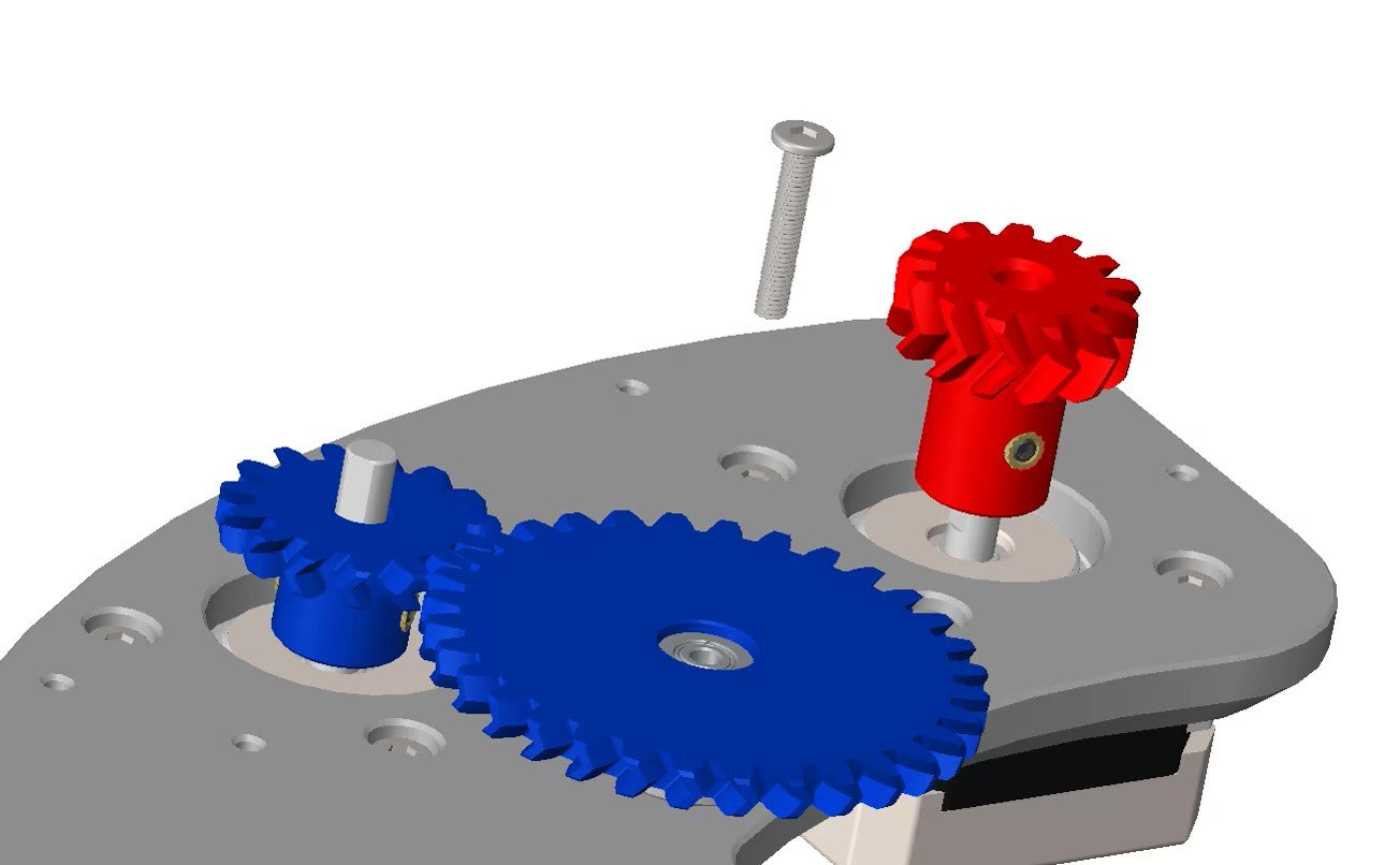  Secure wheel 2 idler gear  - Pick ‘N’ Place Wheel&nbsp;   using M3x16mm   - Pick ‘N’ Place Wheel  XL    using M3x18mm     