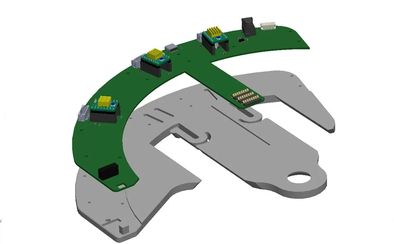  attach MECH BOARD to the MECH BOTTOM part 