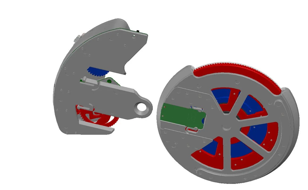  (Attach the MECH ASSEMBLY to the PICK ‘N’ PLACE WHEEL)  Everything should slide into place, except for wheel 1 which will likely require some adjustments to the WHEEL 1 MOTOR GEAR.    