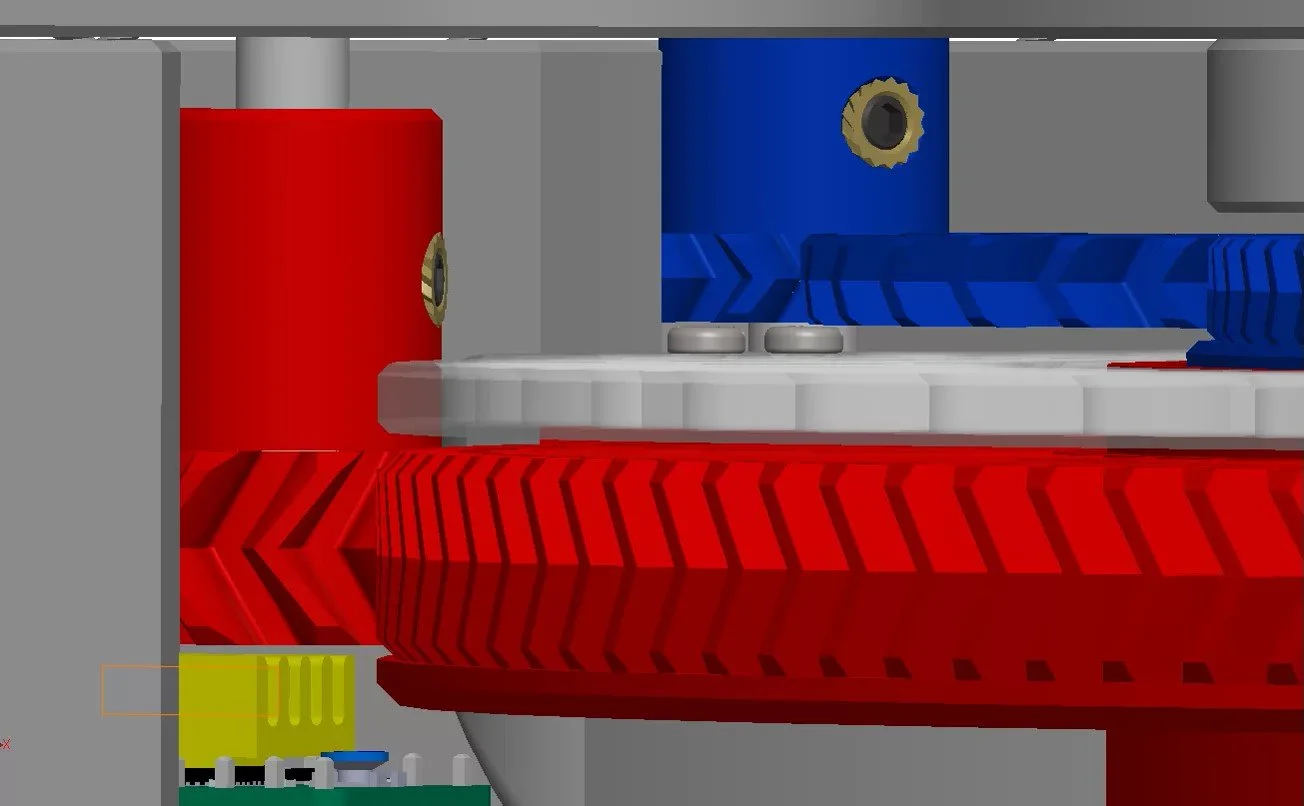  Align the gears and secure the  grub screws  when you have a satisfying gear mate 