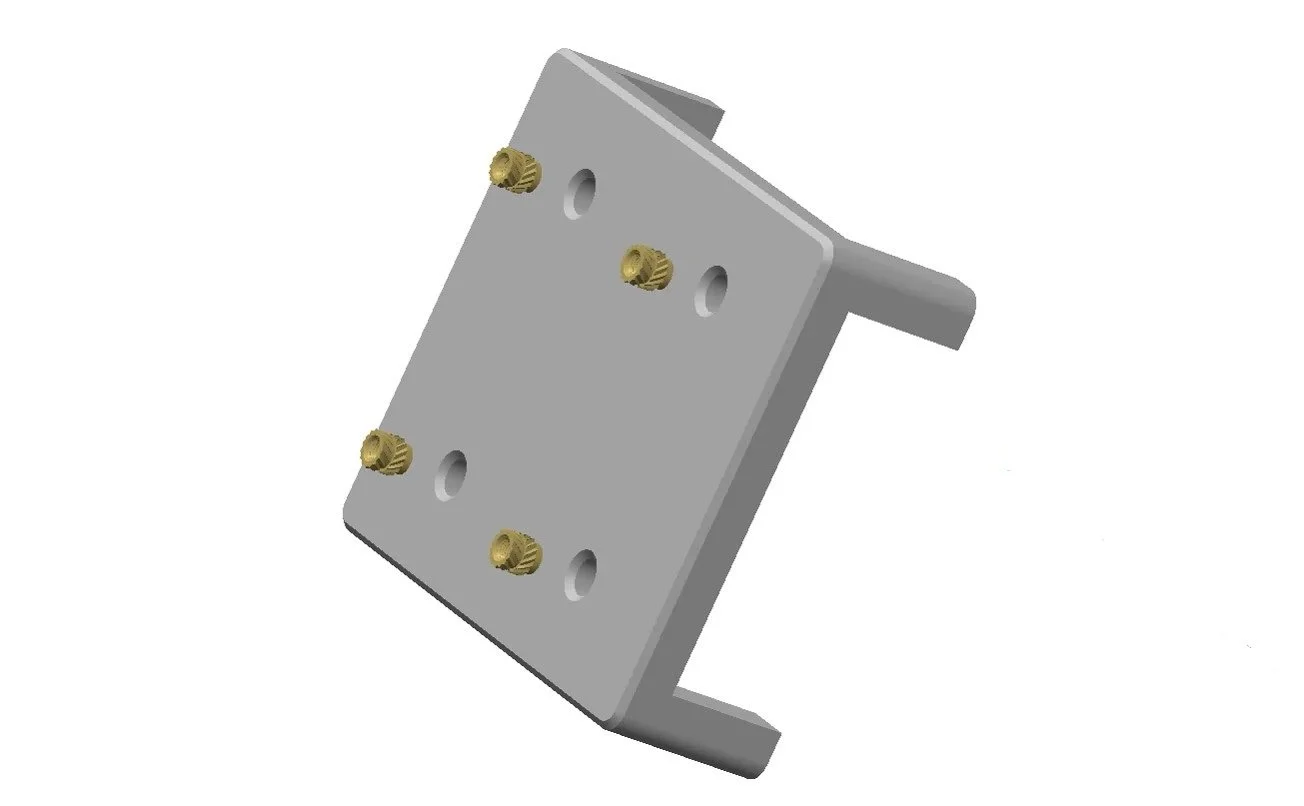  Install 4x M3 heat inserts to the RASPBERRY PI HOLDER part if you’re using a raspberry pi, if not install the heat inserts directly to the SCREEN HOLDER part 