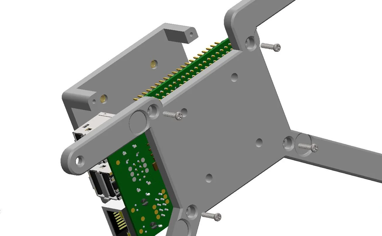  secure with 4x M2x12mm self-tapping screws. 