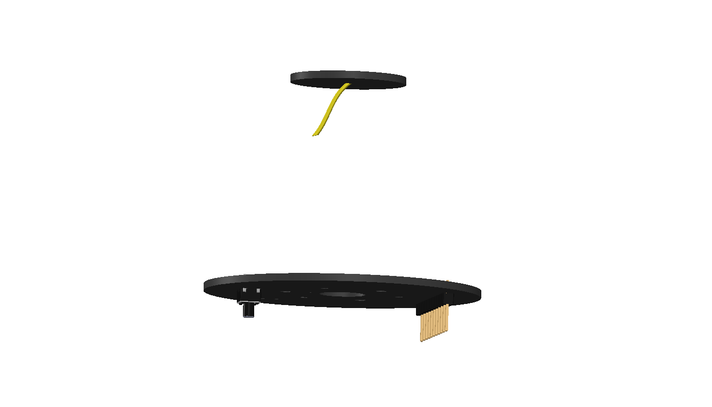  If you plan to use capacitive touch instead of the onboard button, you will need to solder a short wire to the CAP TOUCHPAD and the CONTROL BOARD, you will see the corresponding pads on both boards.  if you are only using the button, skip this step 