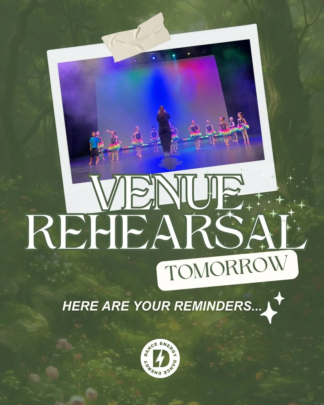 REHEARSAL DAY IS TOMORROW!🧚🏻&zwj;♀️

We&rsquo;re so excited for rehearsal day this Sunday 23rd November at Mathew Flinders Anglican College!

Please check your arrival + pick-up times carefully and allow extra time for parking.

 ➡️ Closed rehearsa