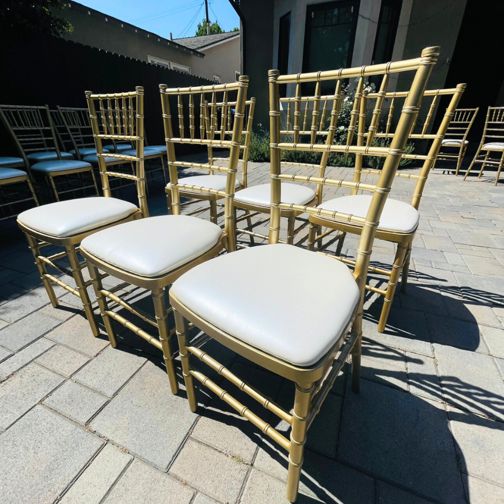 Gold Adult Chiavari Chairs with Cuhion $7