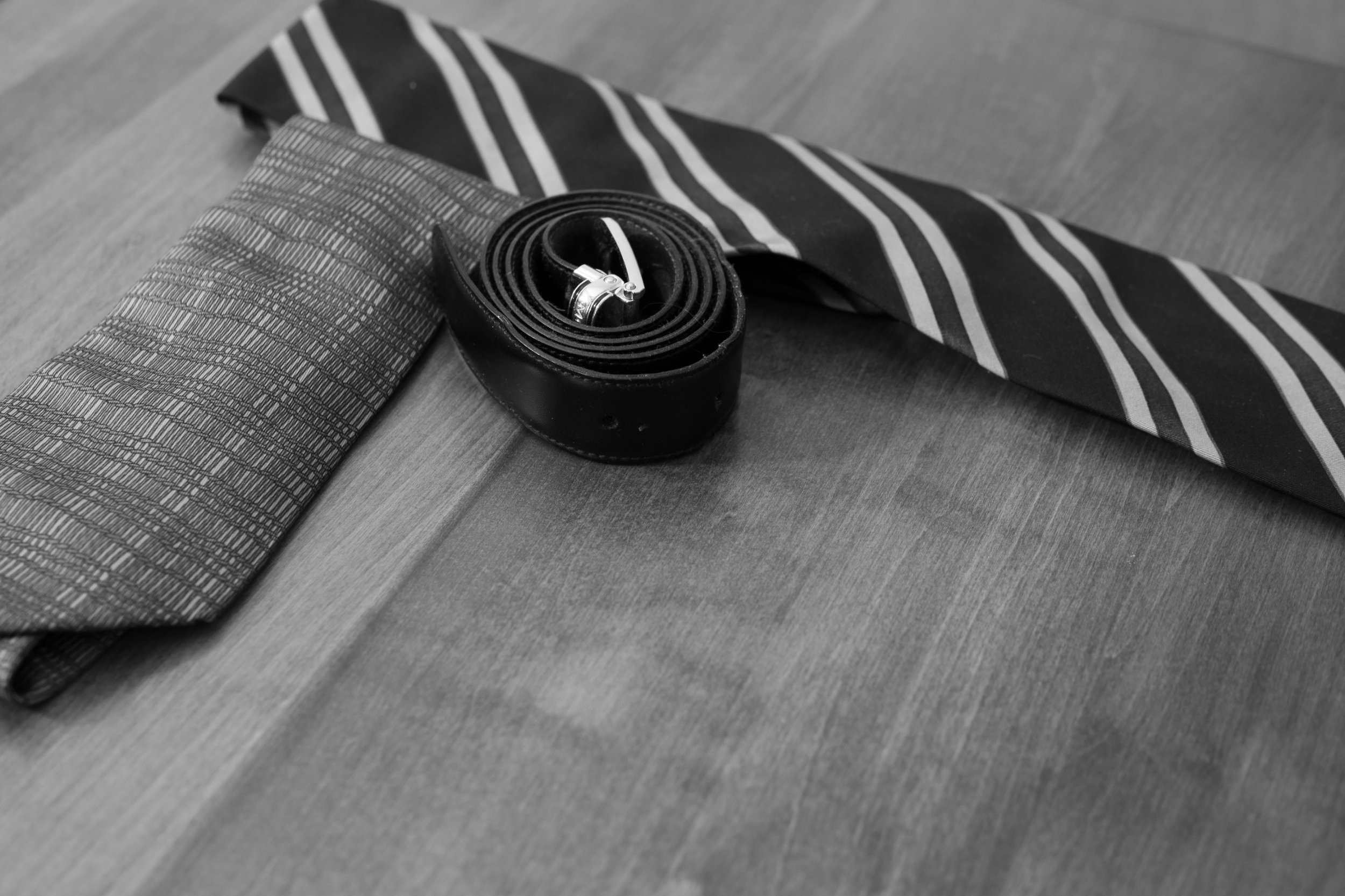 8. My father's ties and belt