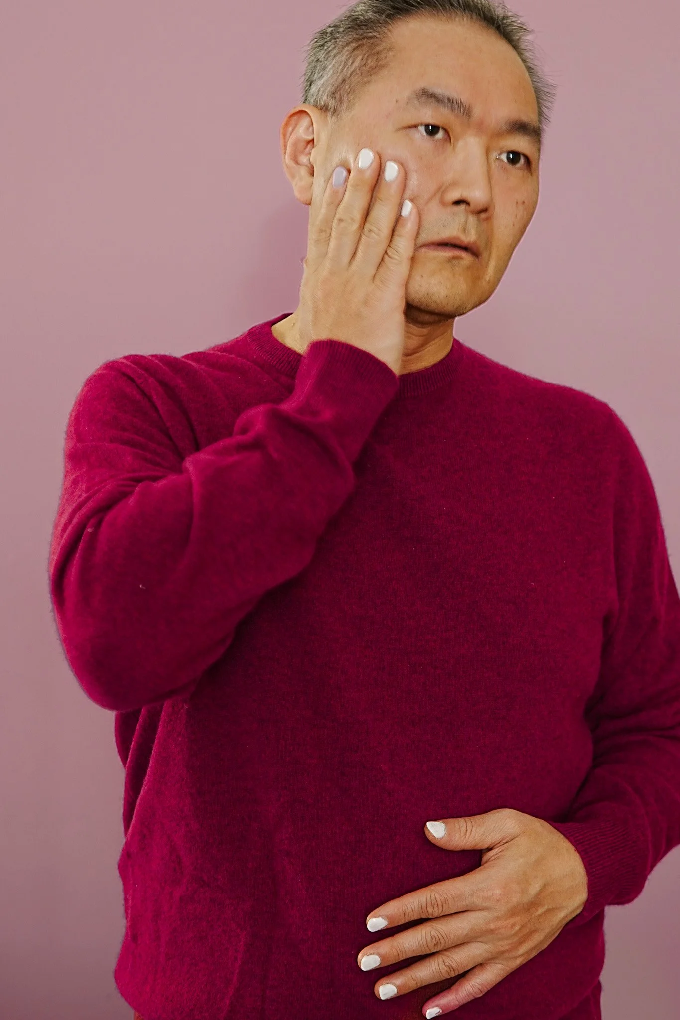 8. Self portrait, hand to cheek