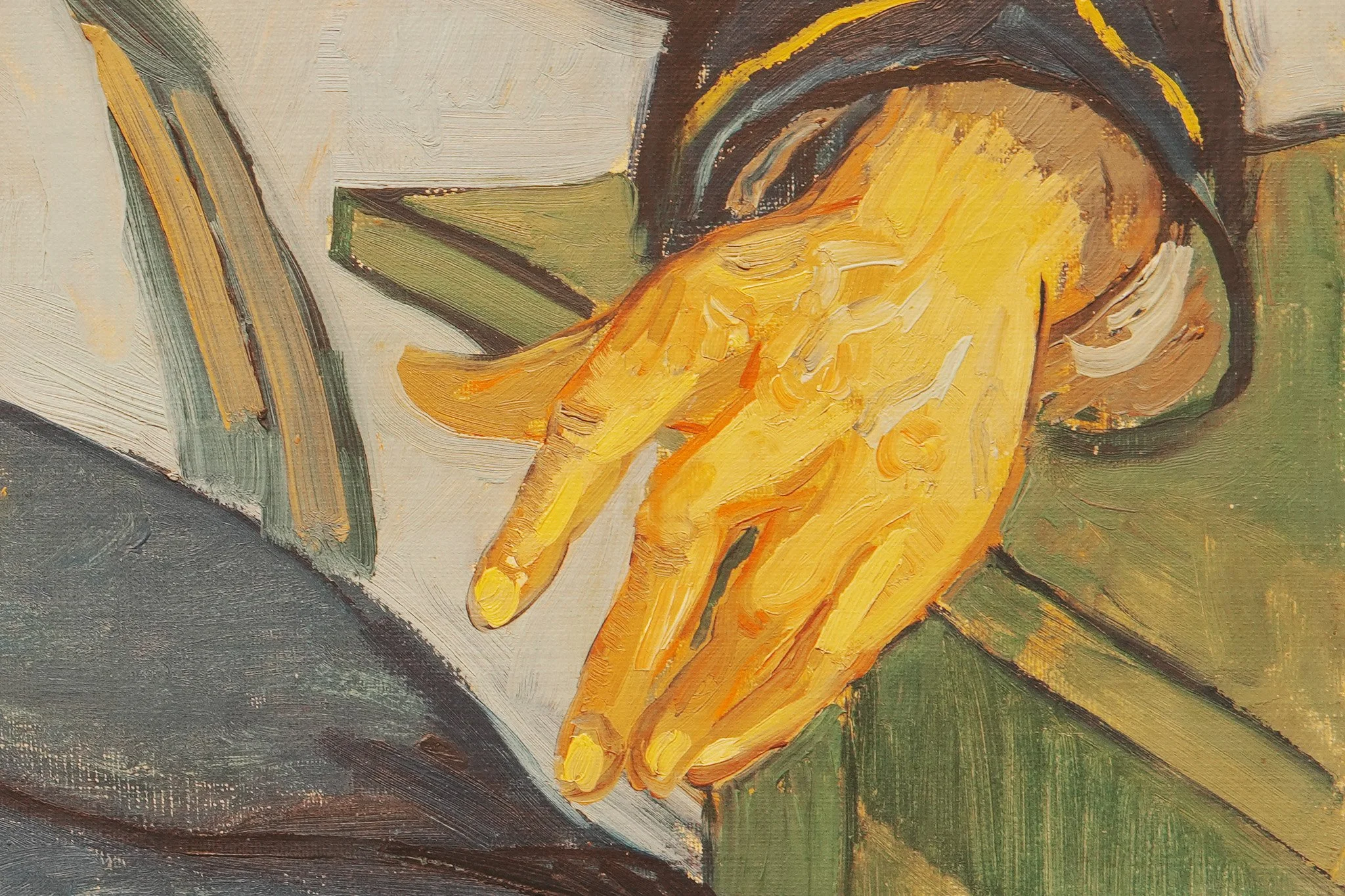 A painted hand, detail