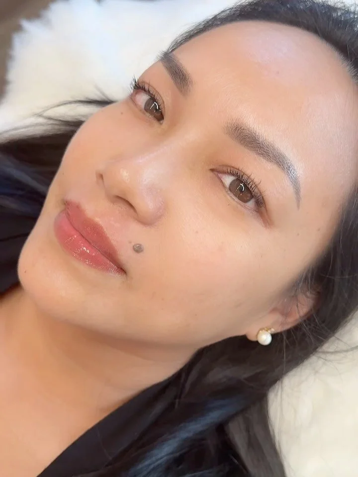 Soft healed brows and lips 👄 
Beautyblissbymary.Com 

#liptattoo #lipblush #browtattoo #ombrebrows #brows