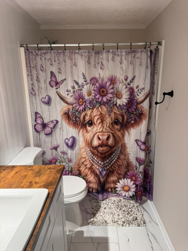 Bathroom renovation with marble-look porcelain tile floor, white trim and refreshed tub area