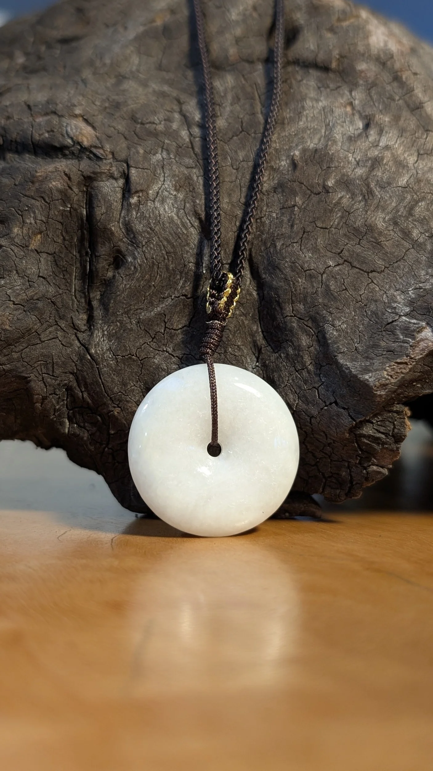 Genuine Grade A Burmese Jadeite Donut Pendant