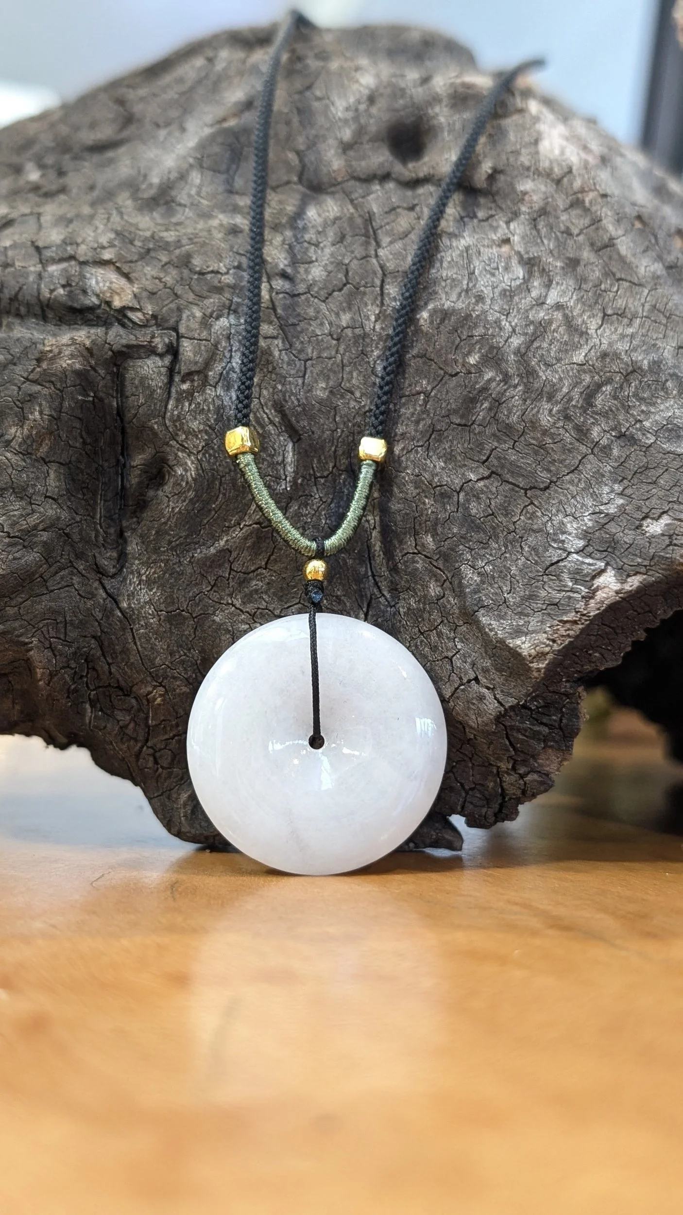 Genuine Grade A Burmese Jadeite Donut Pendant