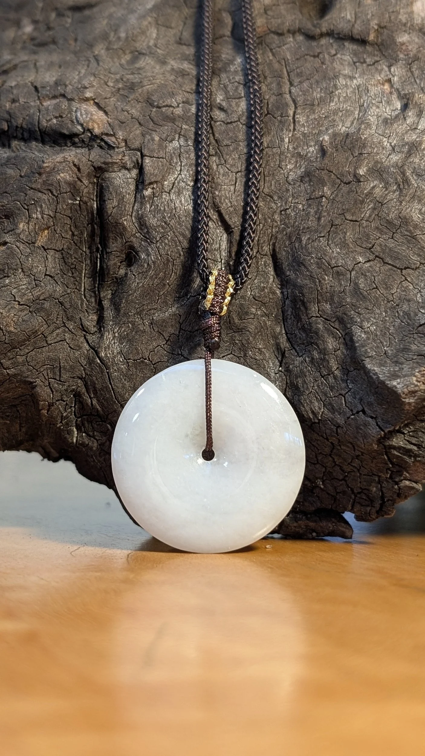 Genuine Grade A Burmese Jadeite Donut Pendant