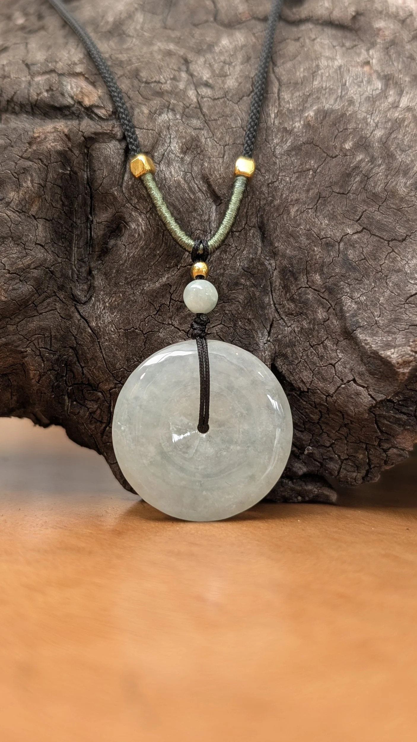 Genuine Grade A Burmese Jadeite Donut Pendant