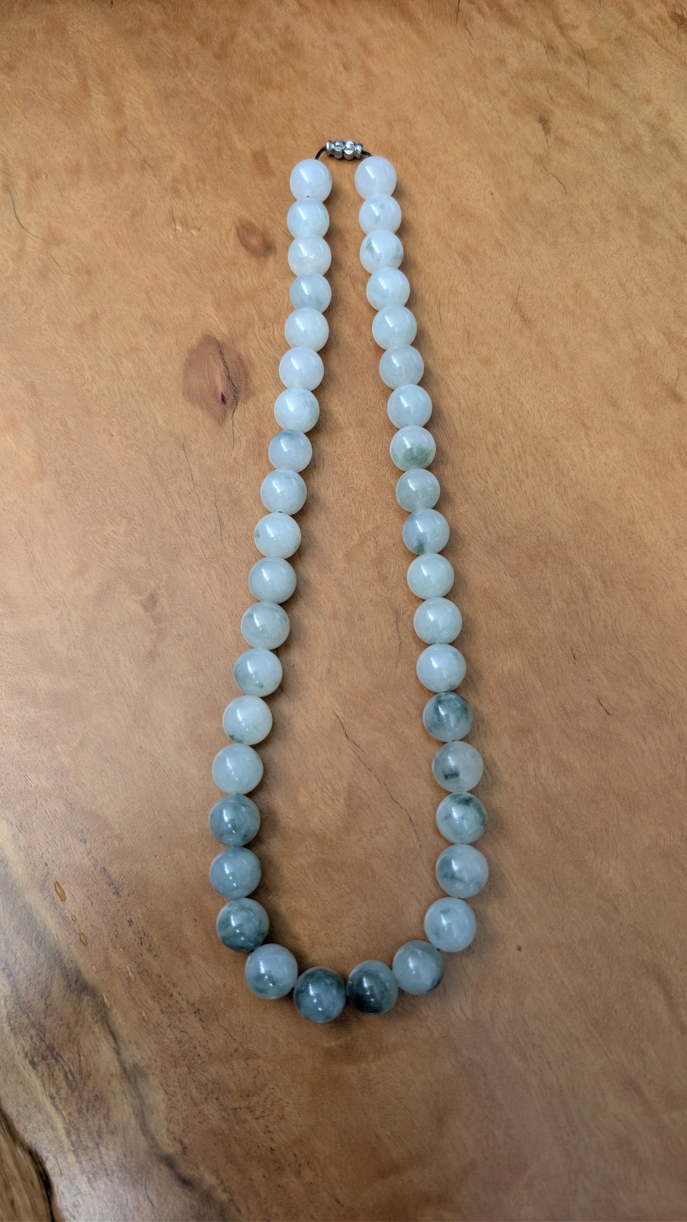 Genuine Grade A Burmese Green Jadeite Bead necklace