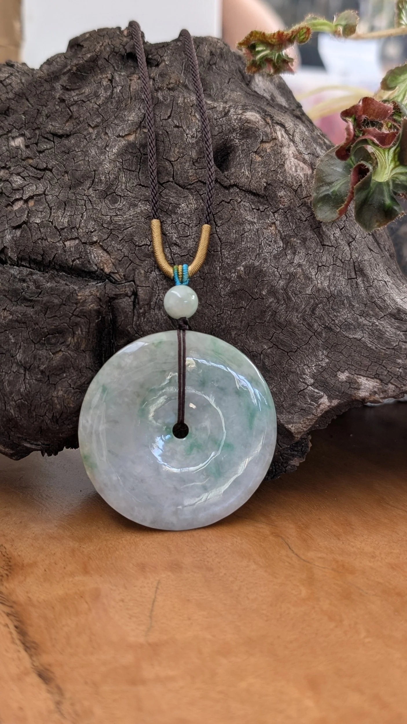 Genuine Grade A Burmese Jadeite Large Donut (Ping An Kou) Pendant