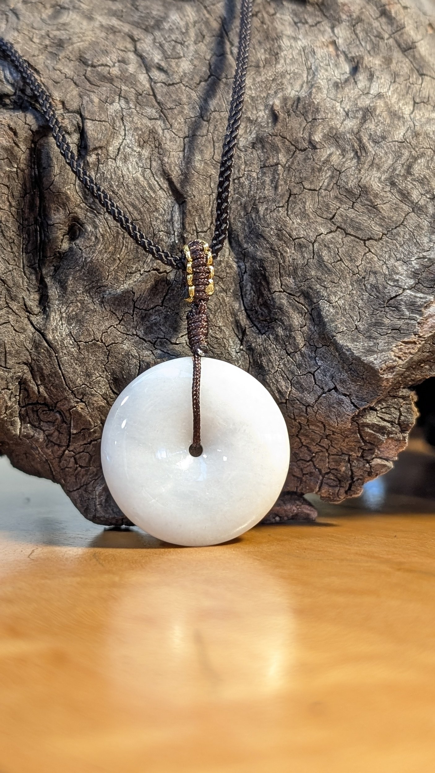 Genuine Grade A Burmese Jadeite Donut Pendant