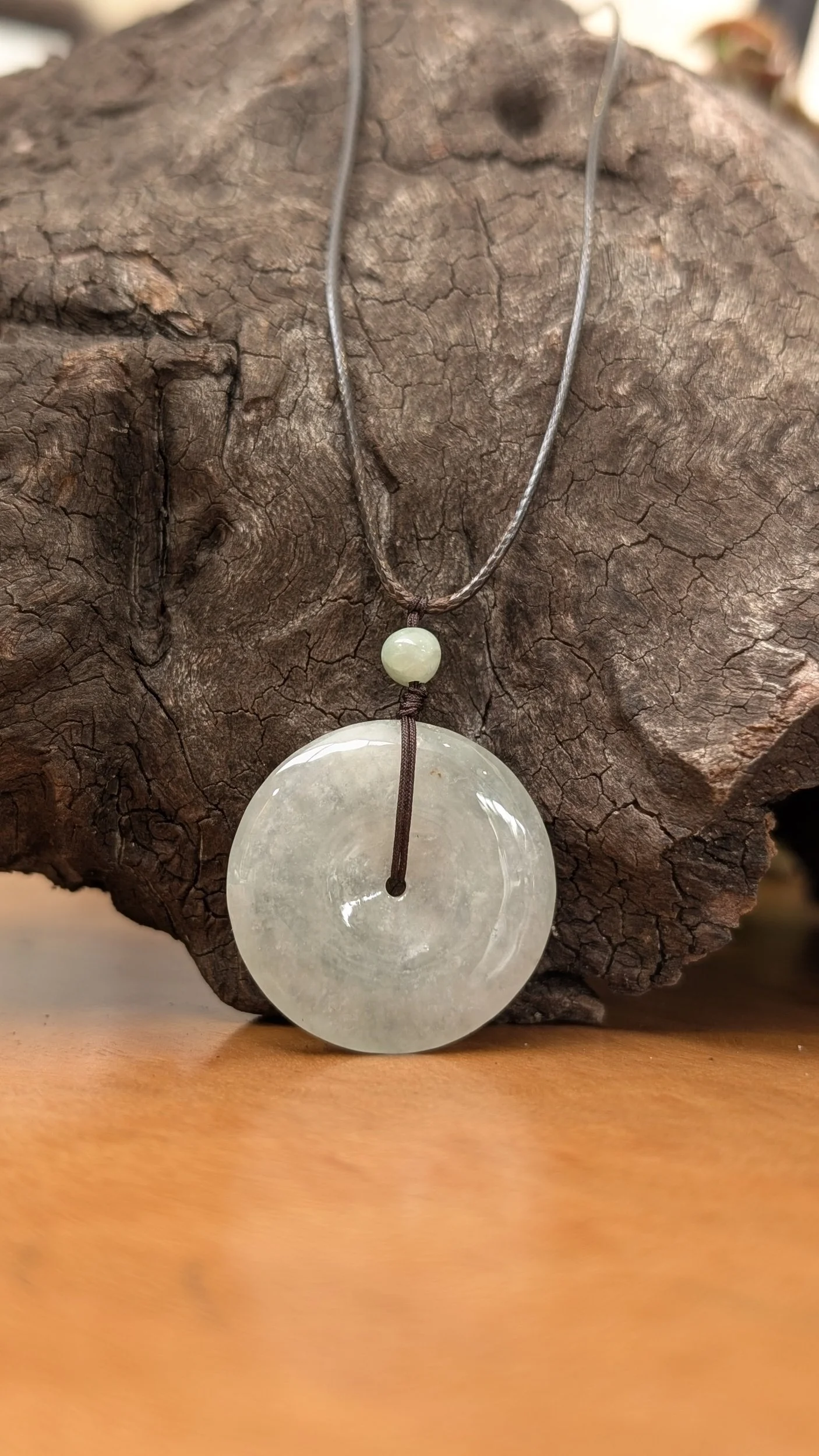 Genuine Grade A Burmese Jadeite Donut Pendant