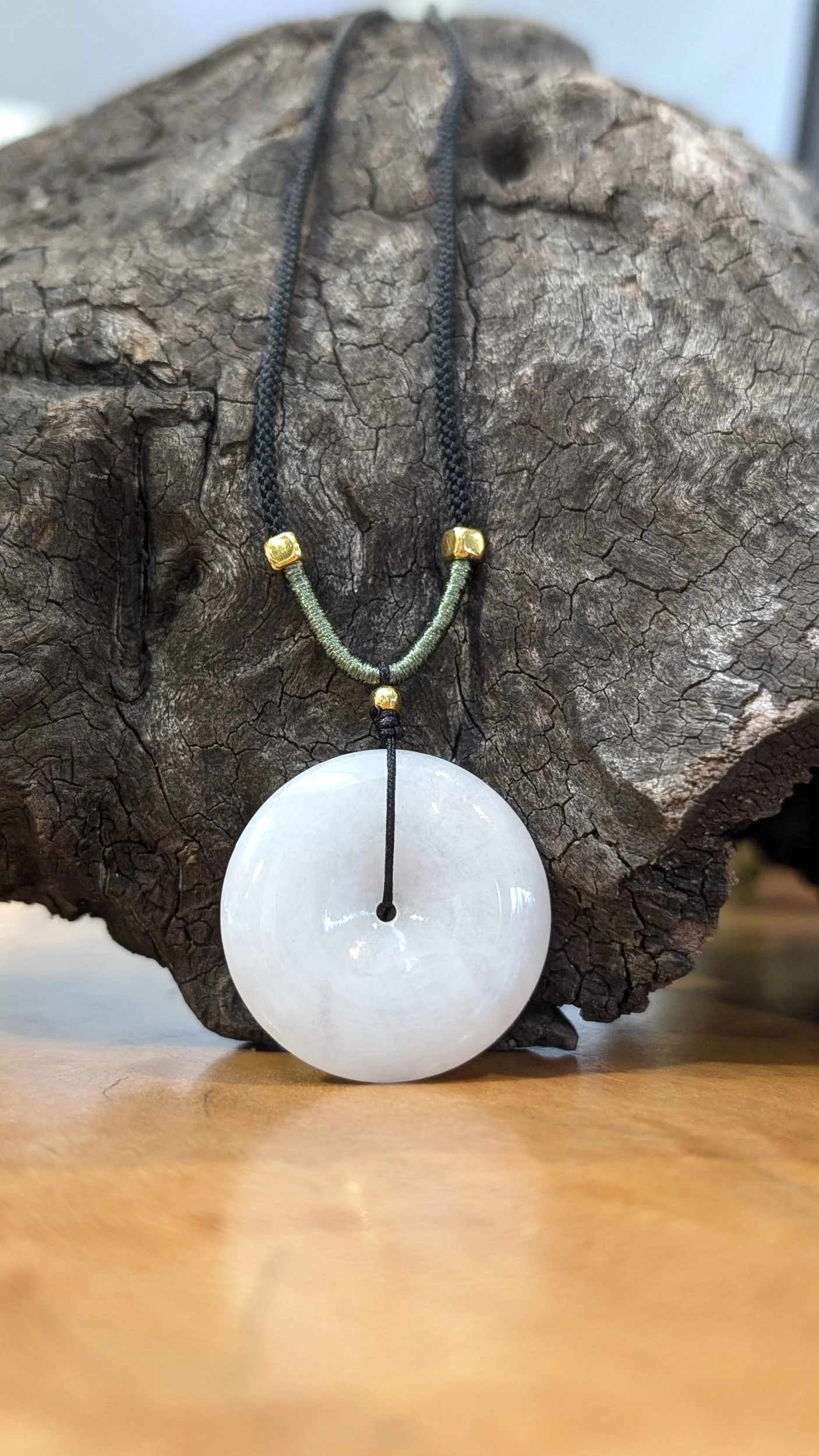 Genuine Grade A Burmese Jadeite Donut Pendant