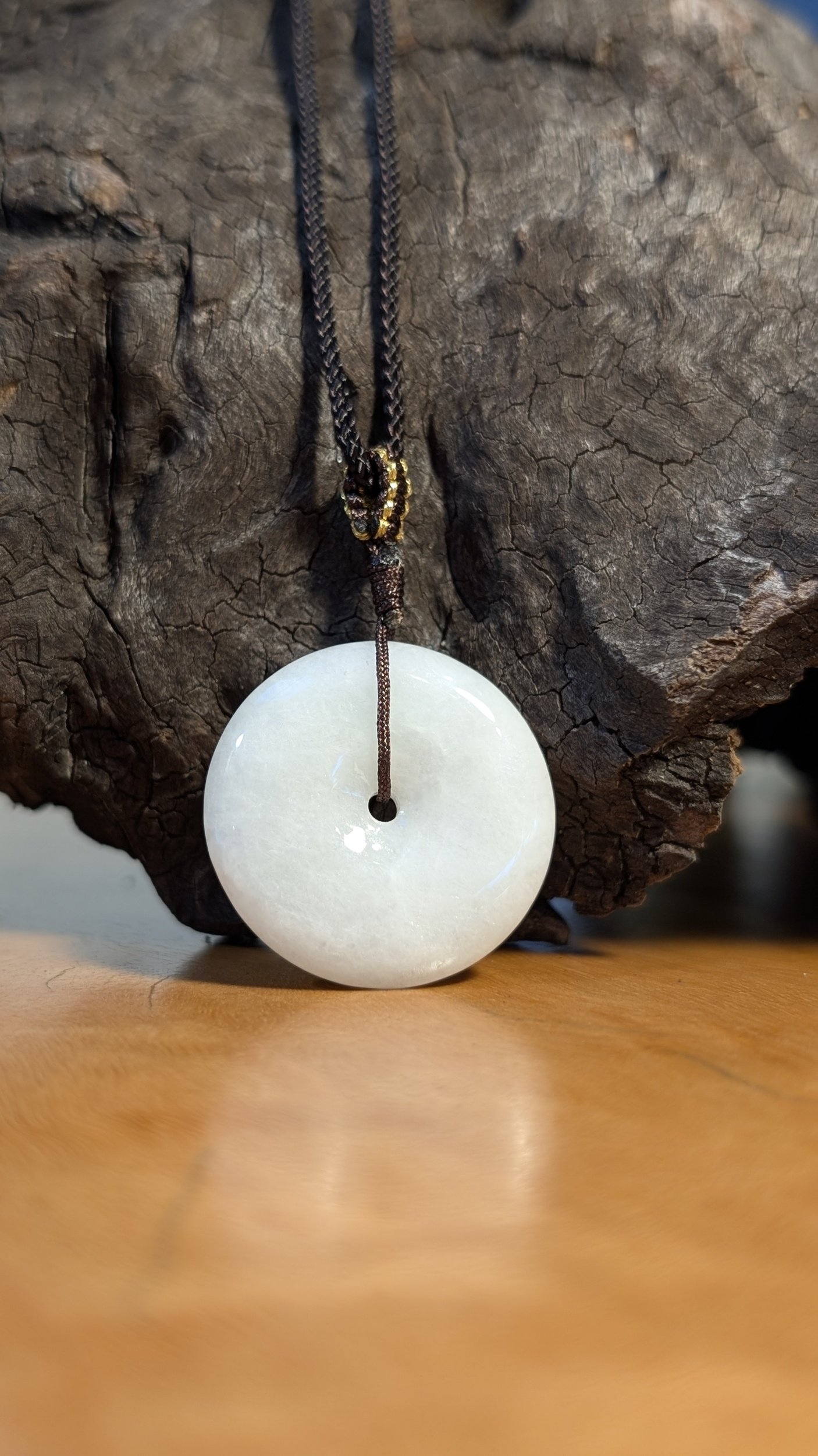 Genuine Grade A Burmese Jadeite Donut Pendant
