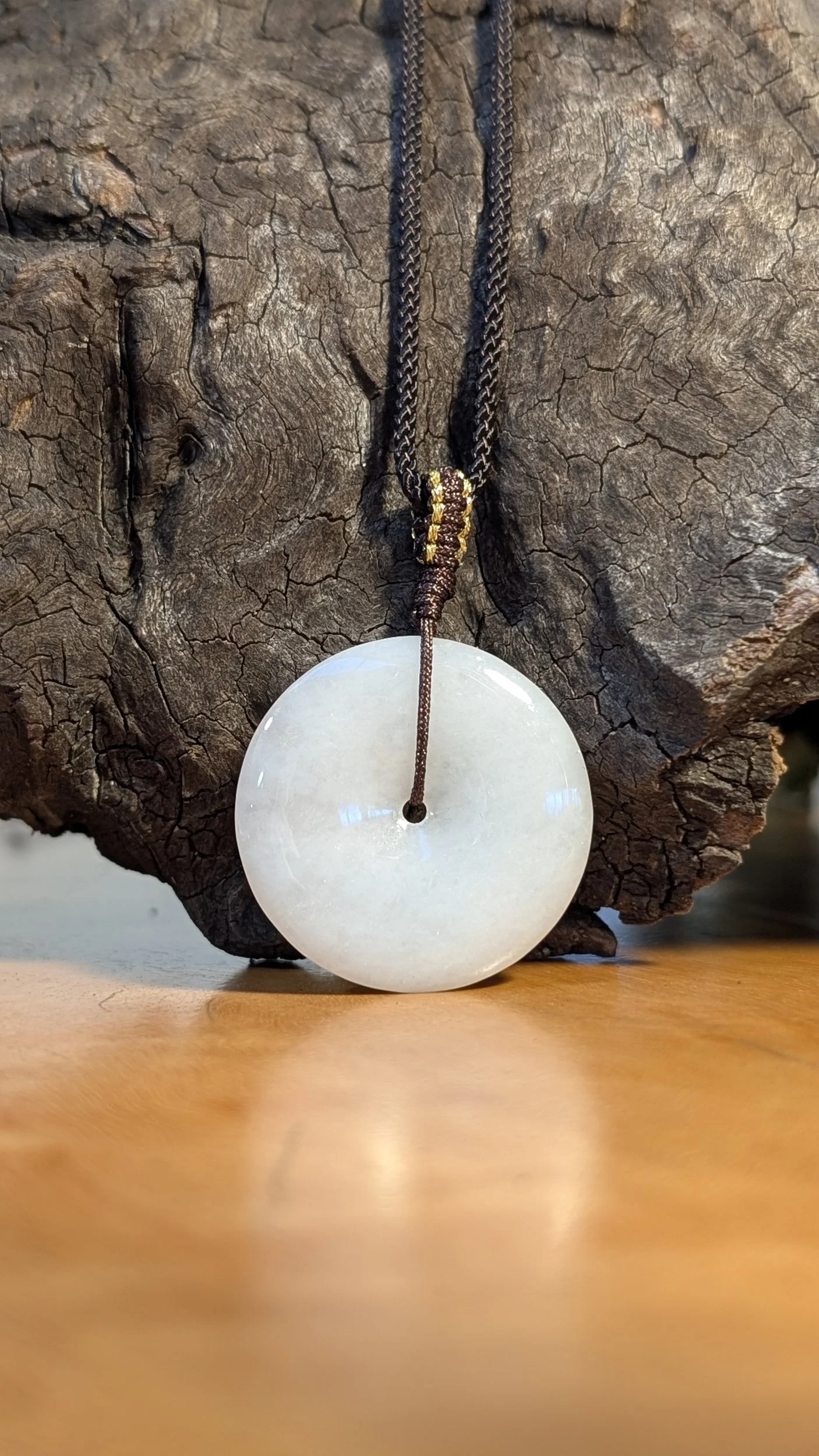 Genuine Grade A Burmese Jadeite Donut Pendant