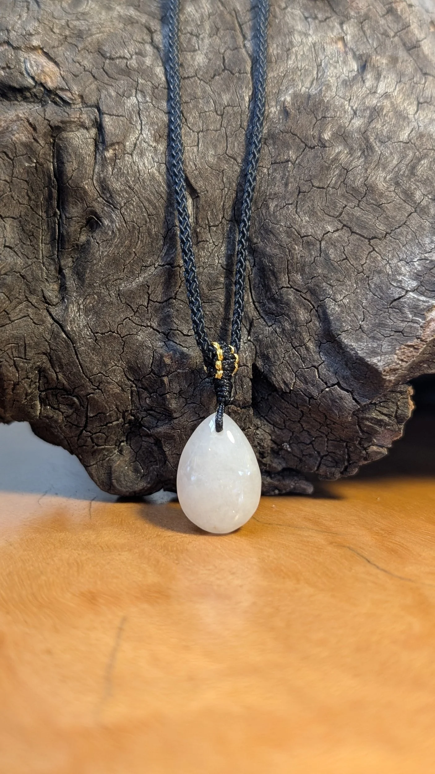 Genuine Grade A Burmese Jadeite Tear Drop Pendant