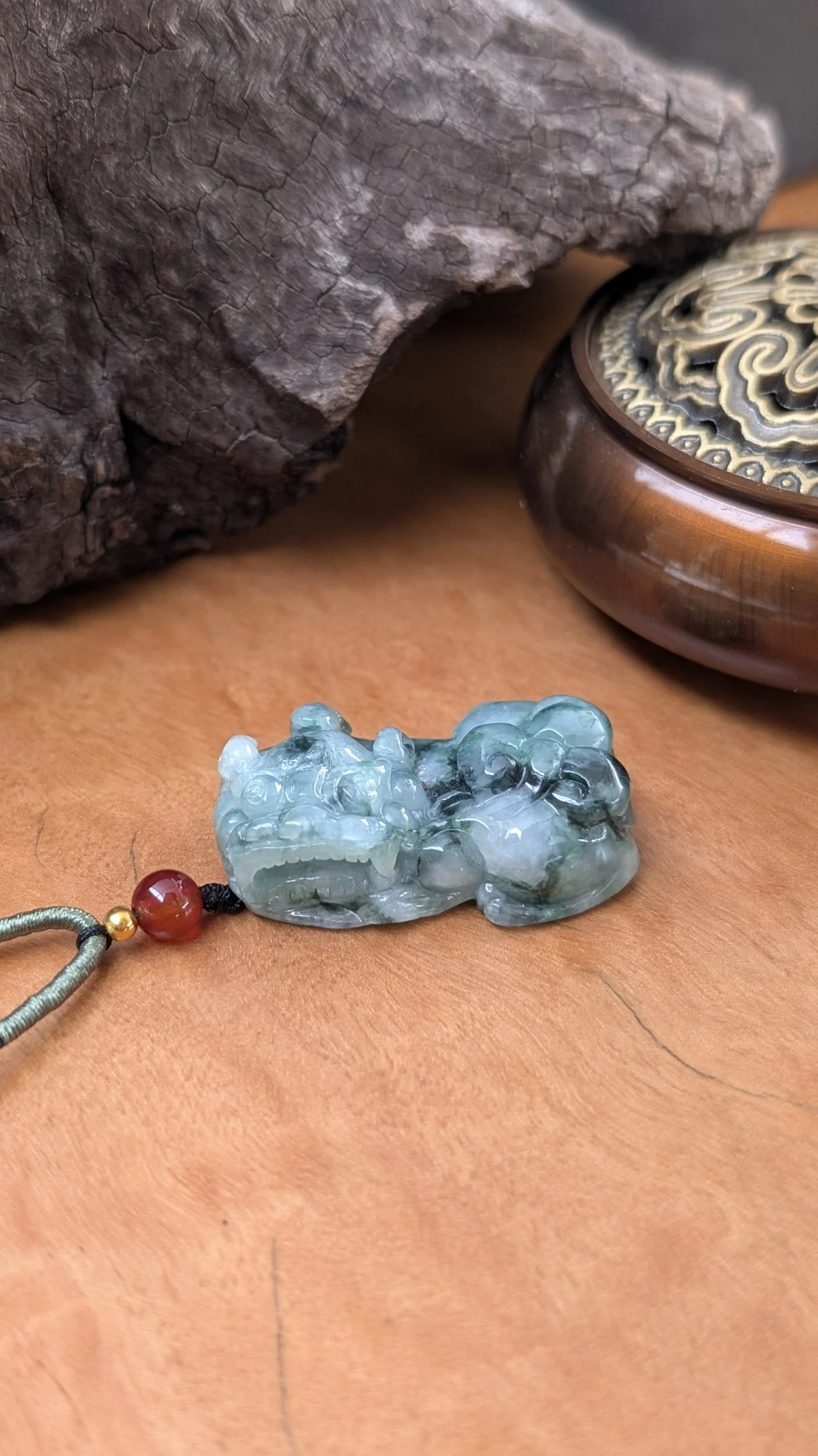 Genuine Grade A Burmese Jadeite Pixiu Pendant