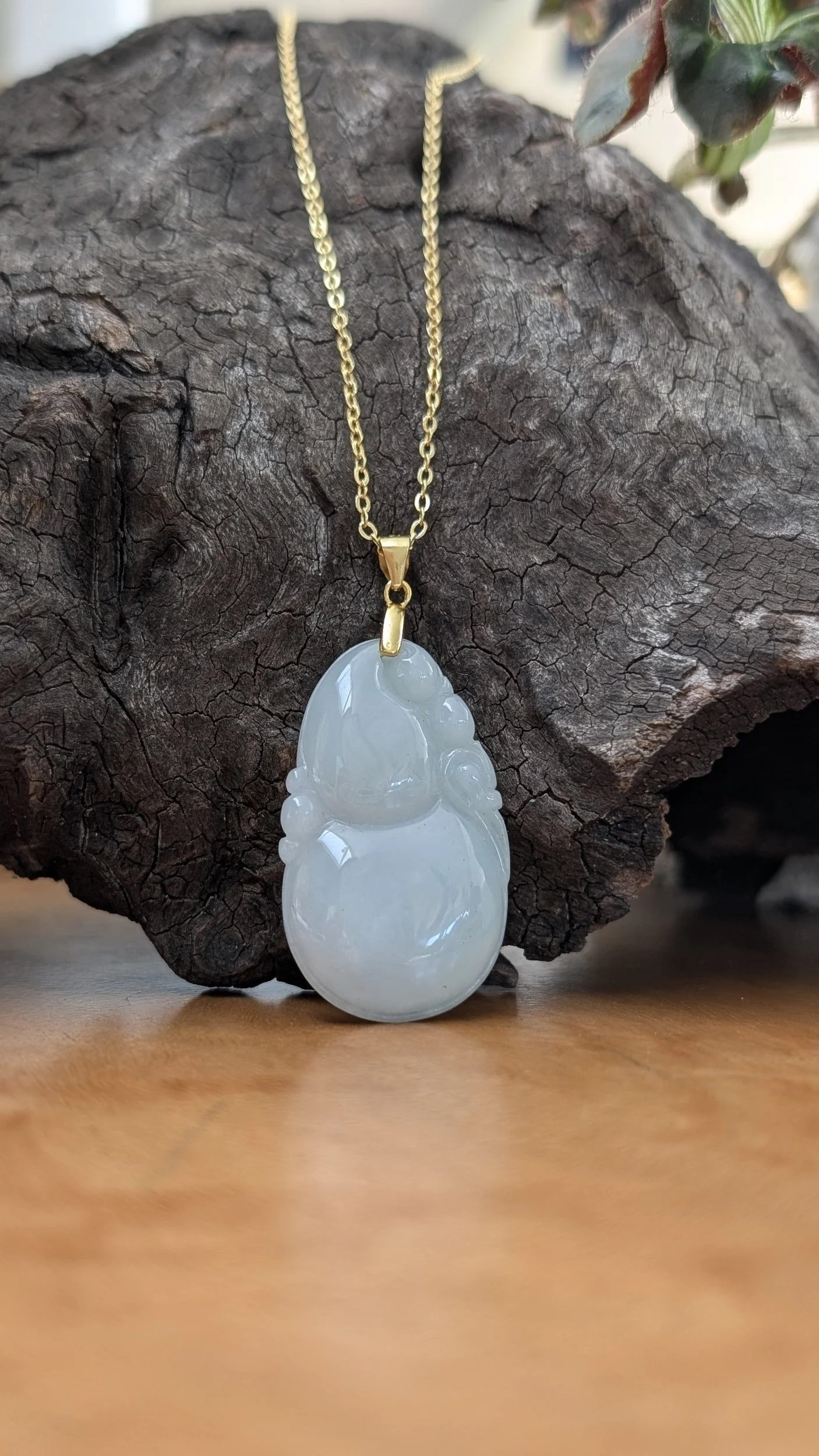 Genuine Grade A Burmese Jadeite Hulu (Gourd) Pendant