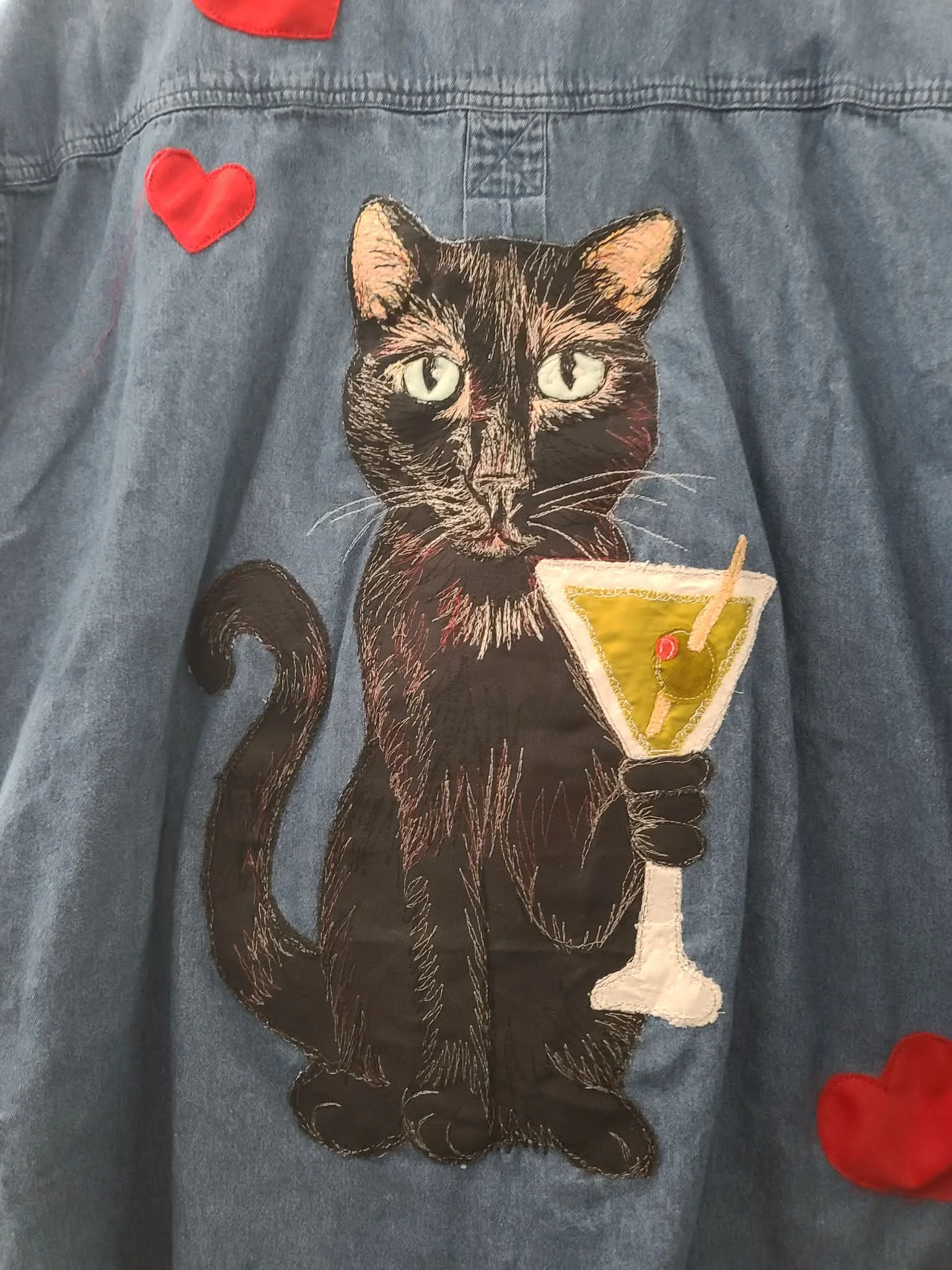 Linda drinking a Martini for Luke! 