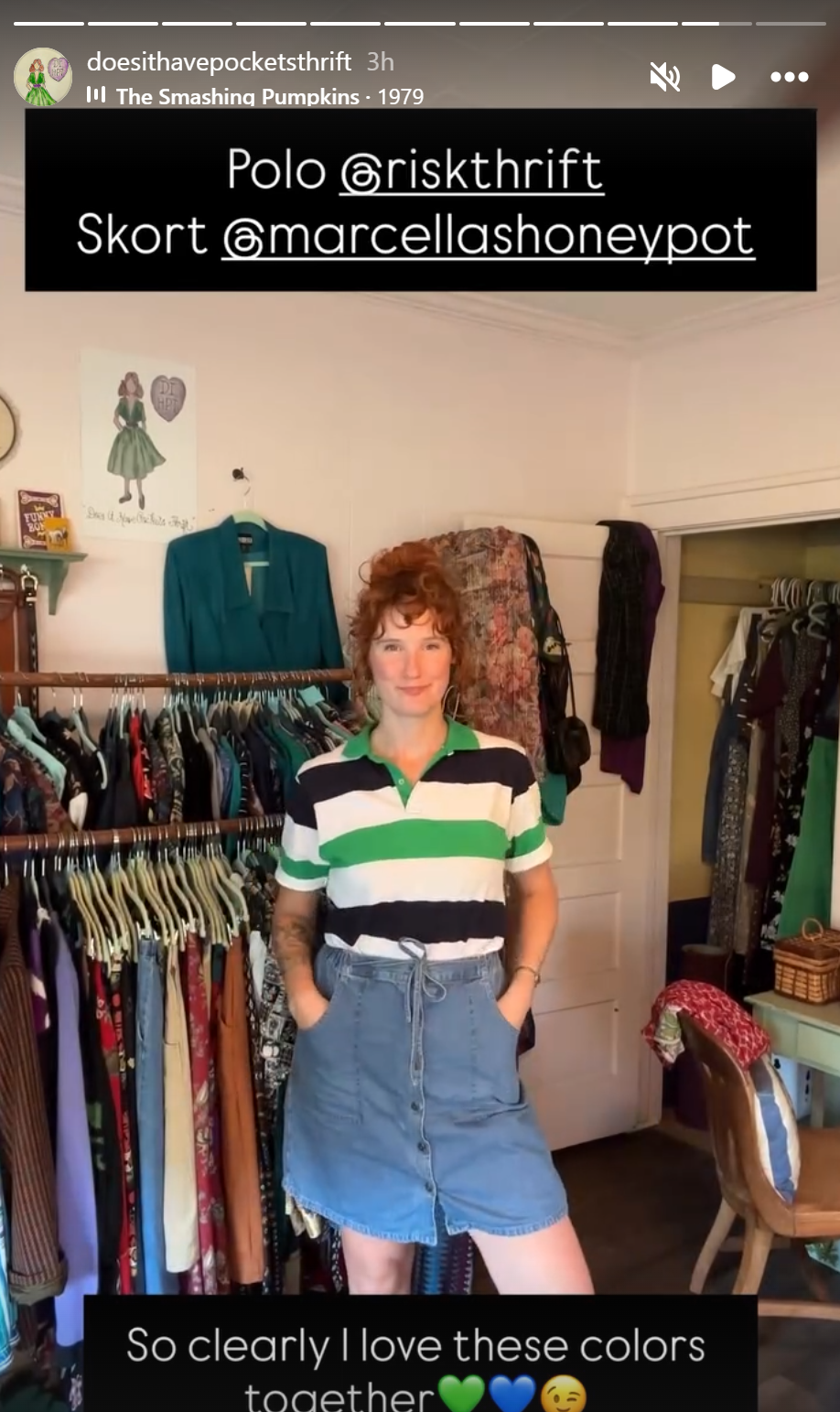 Courtney in their Funky Striped Top! @doesithavepocketsthrift