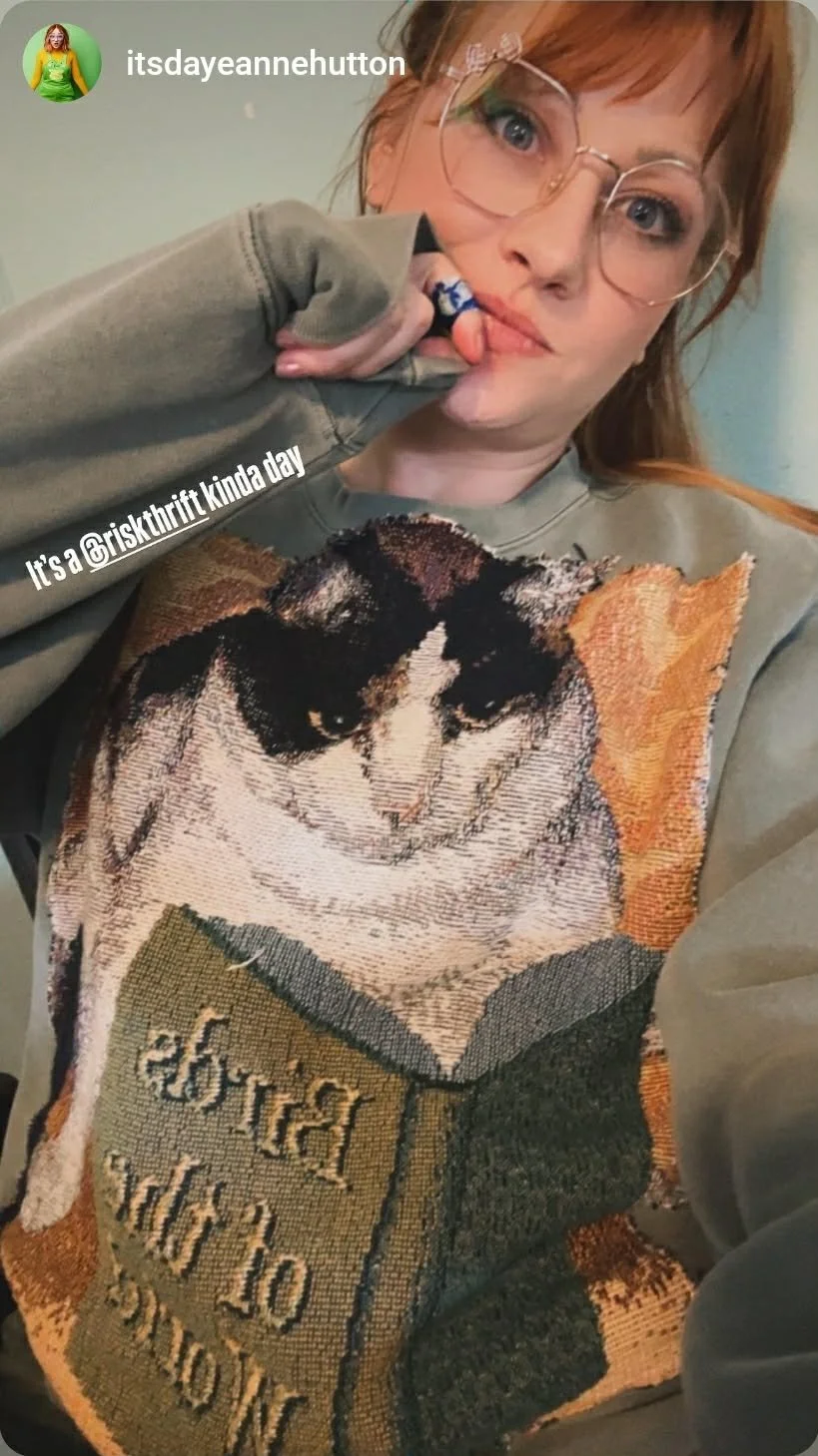 Dayeanne in their Cat Sweatshirt! @itsdayeannehutton