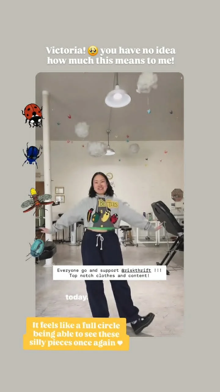 Victoria in their Beetles Hoodie! 