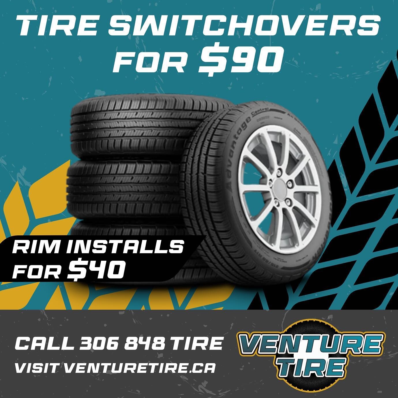 Happy first day of spring! There&rsquo;s still some snow out there but it won&rsquo;t be here much longer. 🌱🌿Book your seasonal switchovers this spring with Venture Tire and save!