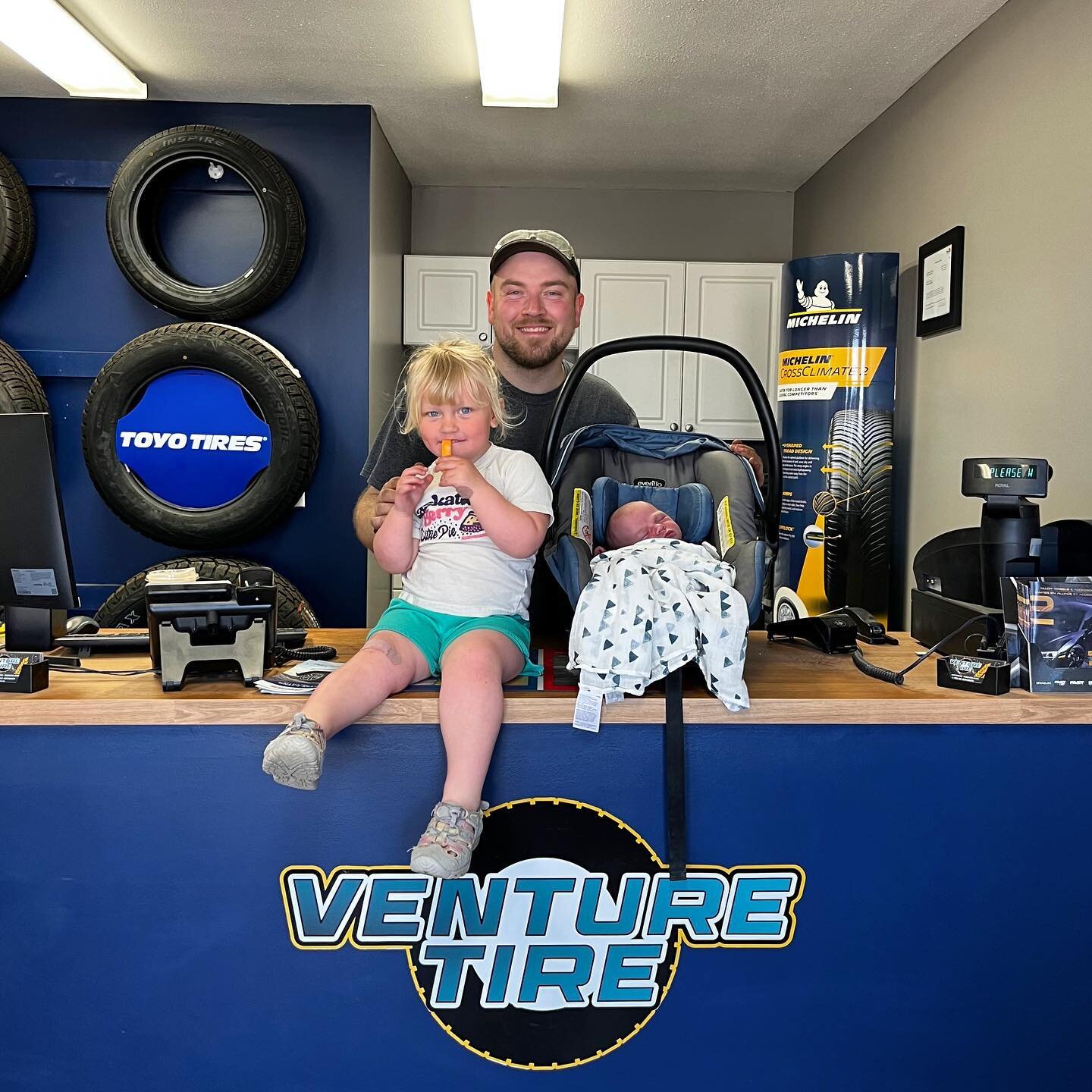 Our family at Venture Tire has grown! Thanks for your flexibility in booking appointments these last couple weeks as we prepared to welcome this little one. As a small family business, your support is what keeps us going! #venturetire #weyburnsask