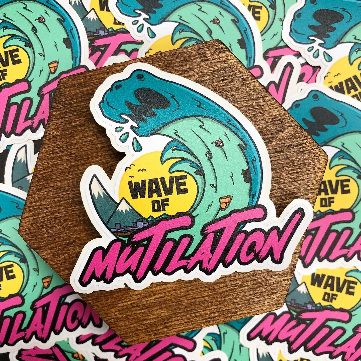 I haven&rsquo;t posted on here for quite a while and haven&rsquo;t added new art here for even longer!
.
Here&rsquo;s a sticker design I made inspired by the Pixies song &ldquo;Wave of Mutilation&rdquo;.
.
.
#pixies #waveofmutilation #wave #music #80