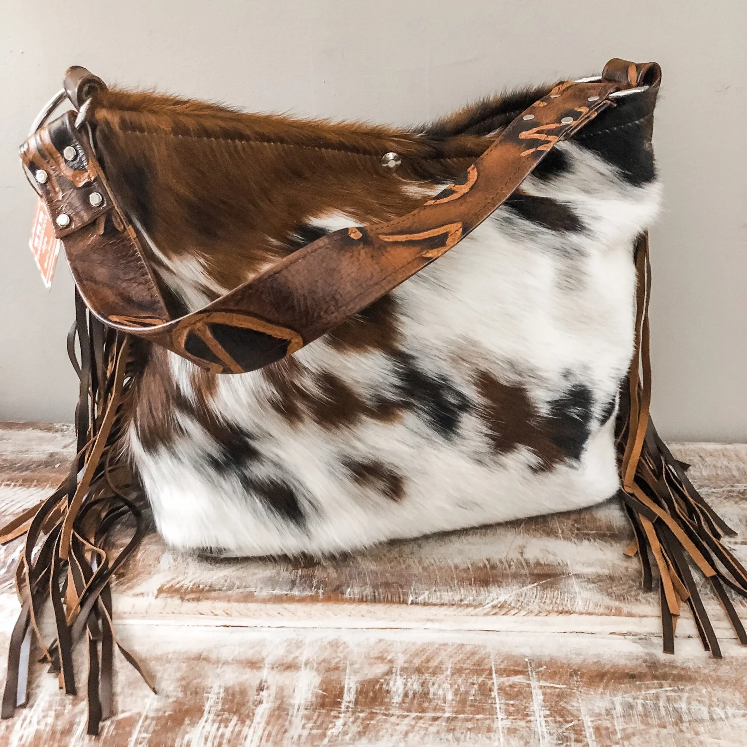 Cow fur cheap bag