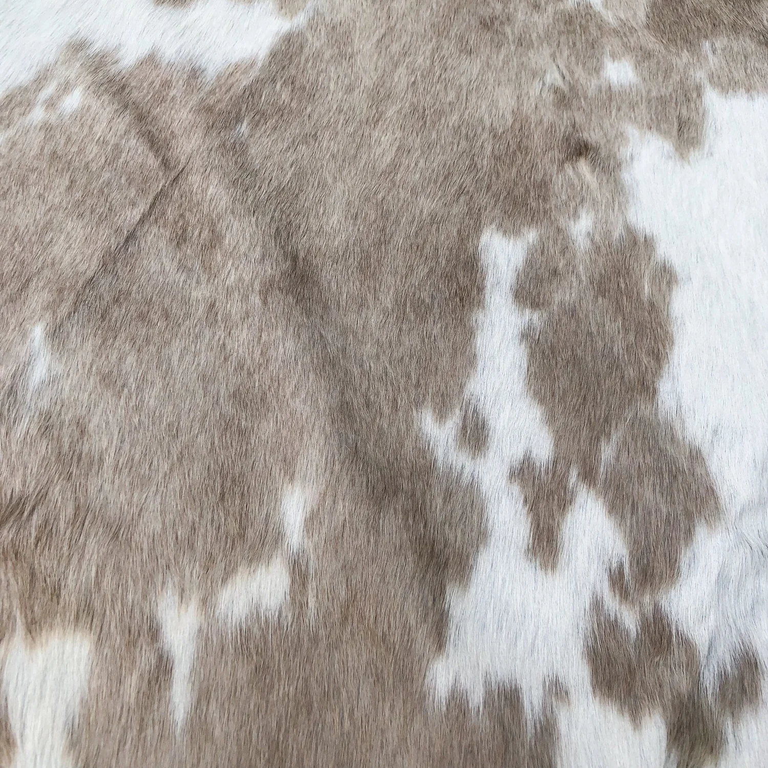 XL Size - Light Taupe & White Cowhide Rug — Farmericana Designs