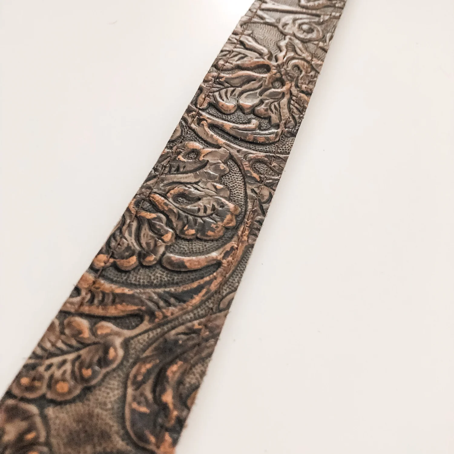 Leather Belts - Brown Western Floral Embossed — Farmericana 