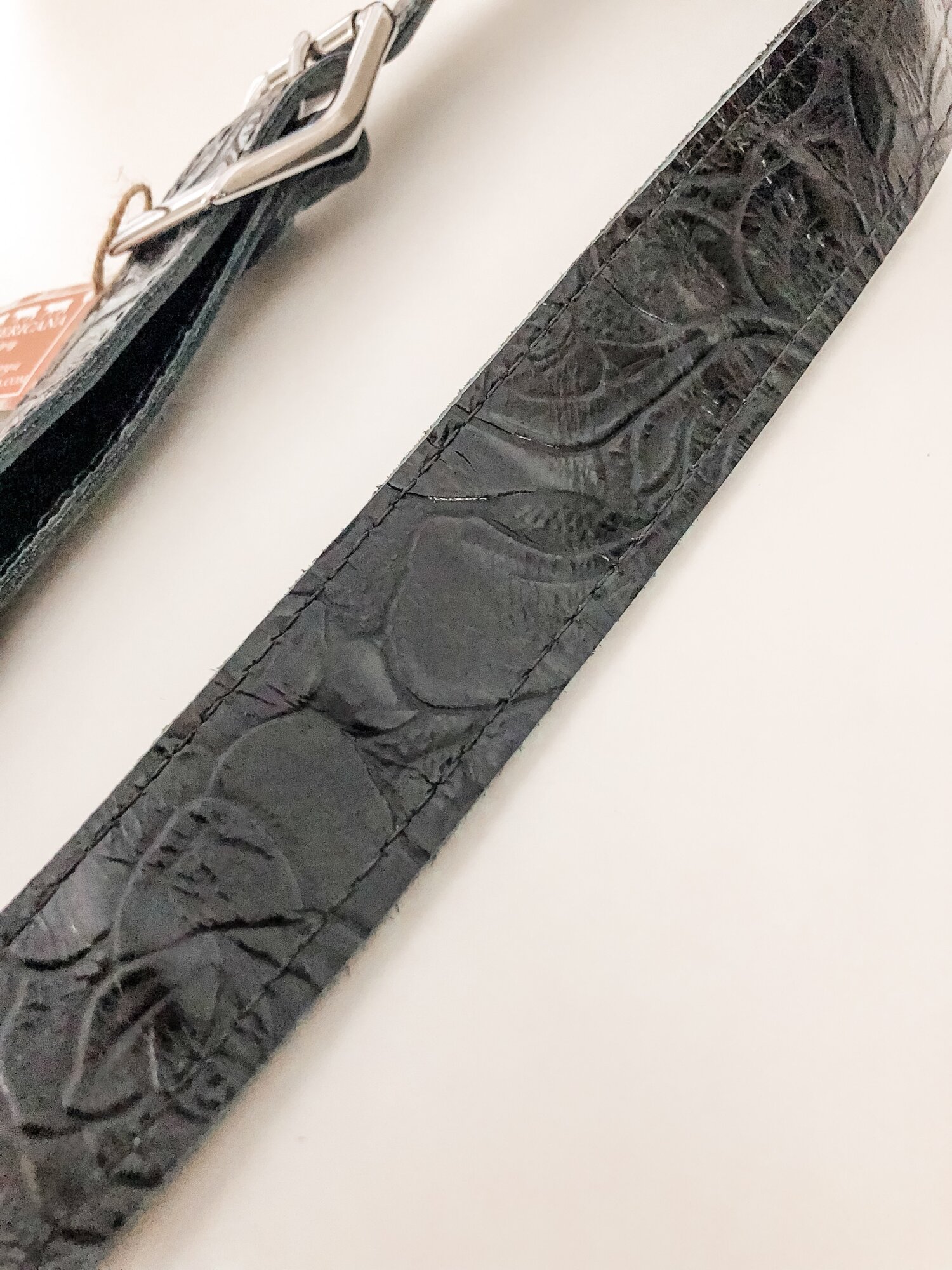 Leather Purse Strap, Adjustable Crossbody, Black Rose – H&M Ranch Store