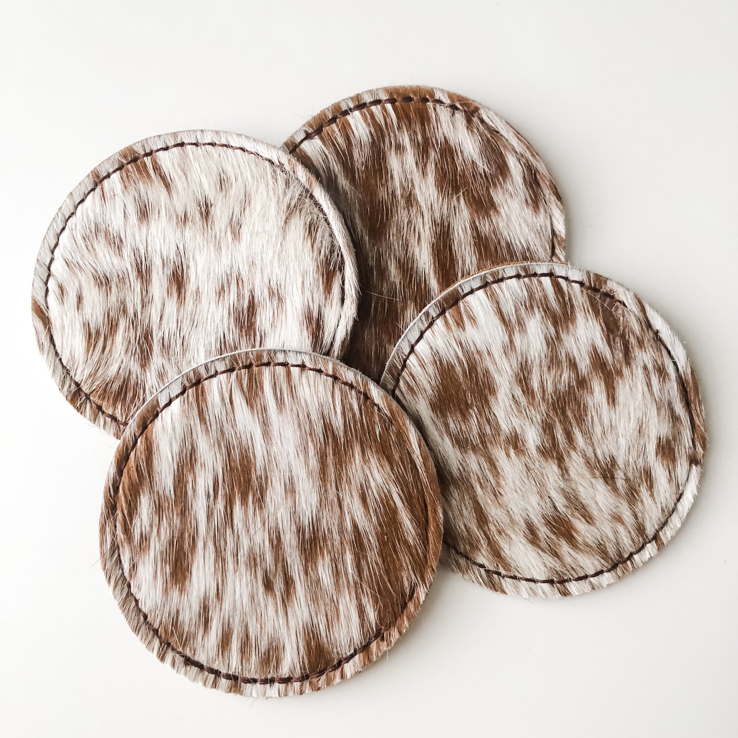 Cowhide Coaster Set of 6 pcs Natural Cowhide Drink Coasters Hair On Cow  Shape Coasters Leather Tea Cup Coasters Home Décor & Home Living Ideas by  NGF