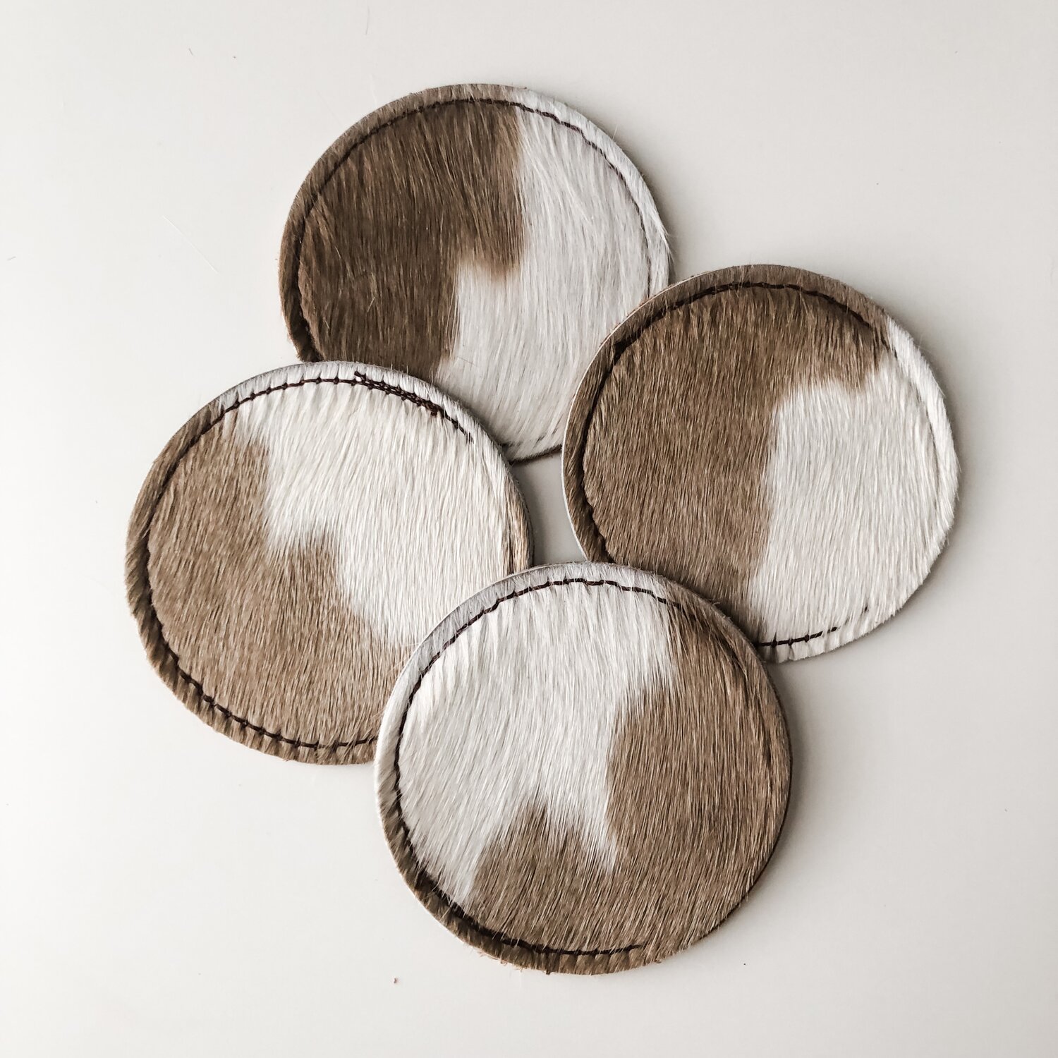 Cowhide Coaster, Set of 4  Paseo Road by HiEnd Accents