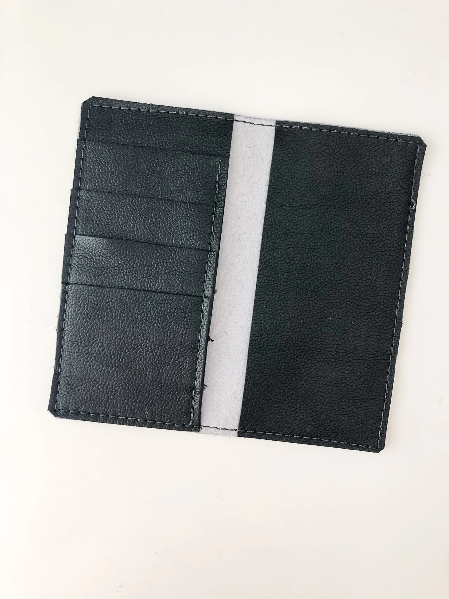 Slim Wallet / Checkbook Cover - Spotted Black/Brown & White