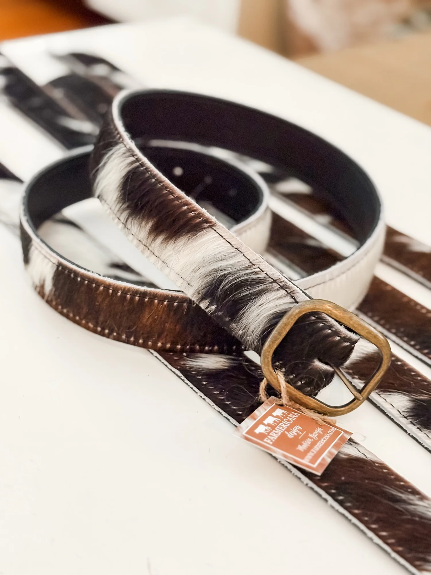 Cowhide Belts - Tricolor Cowhide — Farmericana Designs