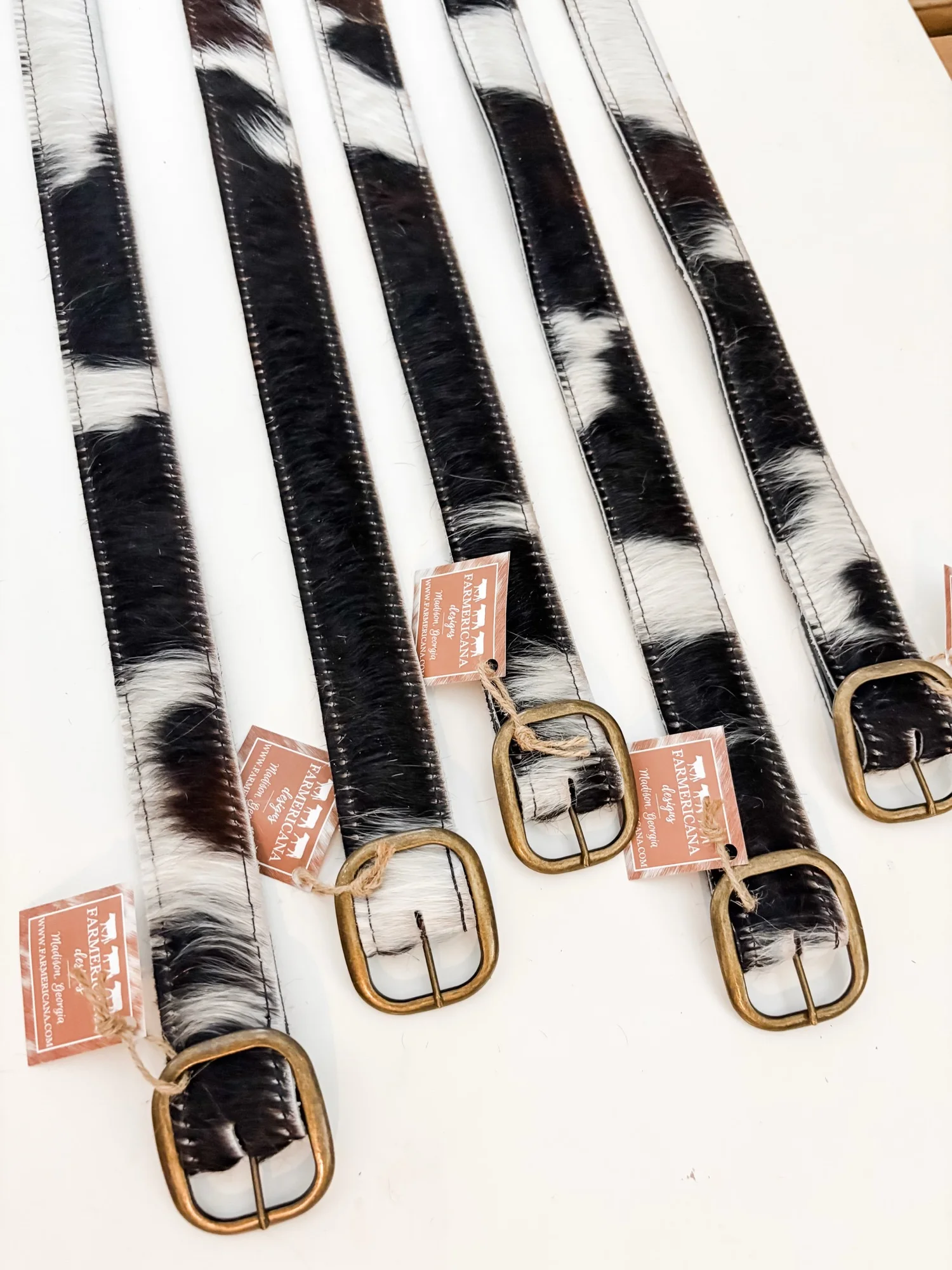 Cowhide Belts - Tricolor Cowhide — Farmericana Designs