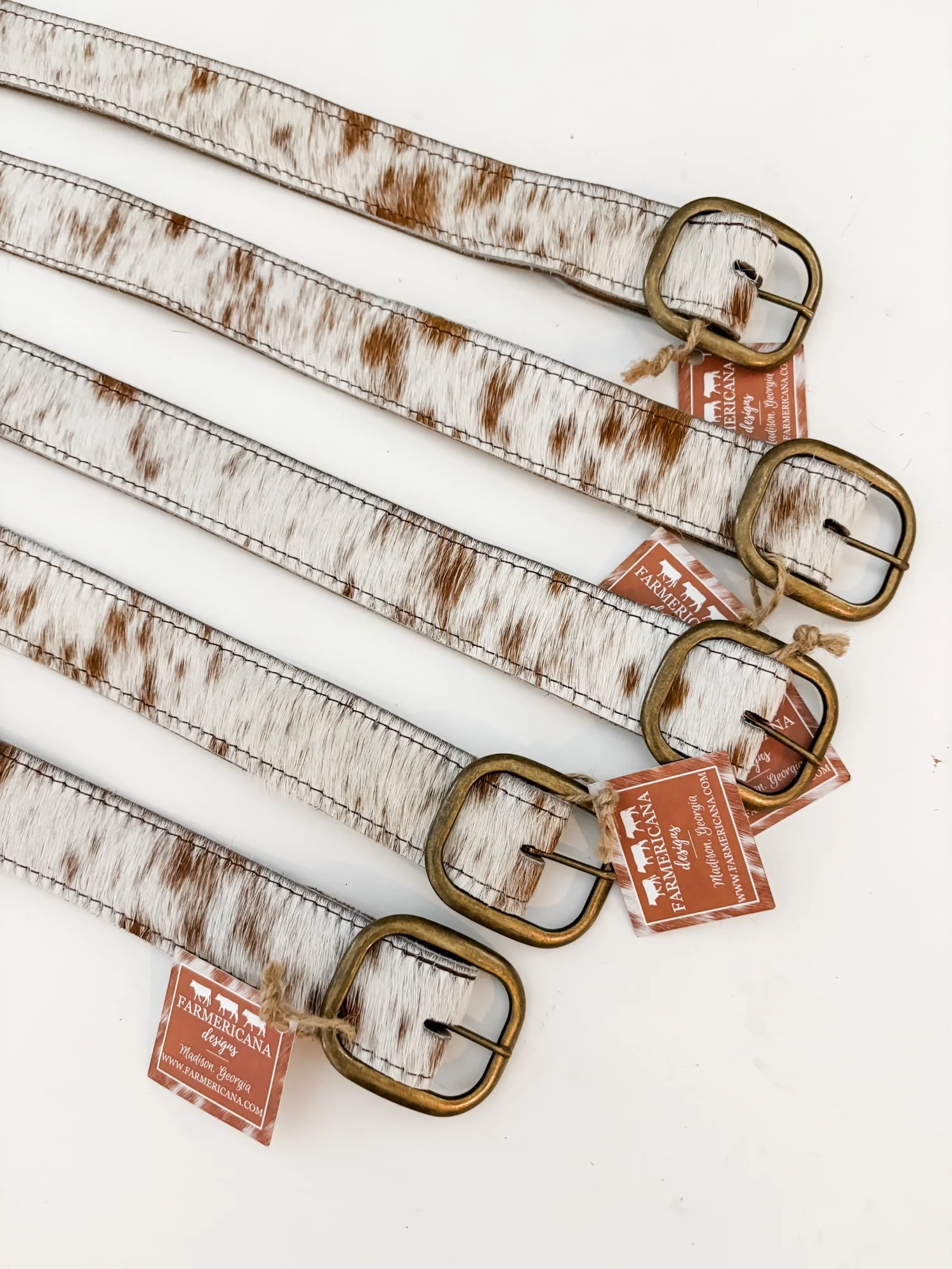 Brown White Leather Belt with Hair Metal Floral Detail Genuine Full Grain Western Floral Engraved Tooled Leather  main image 4