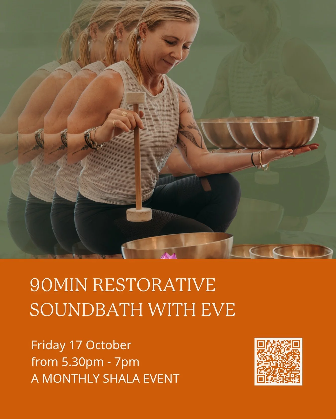 It&rsquo;s almost that time again! 🧡 Drop into rest and fill your ears and body with healing sound vibrations. Eve is our resident sound healer and she&rsquo;s sharing her gifts next Friday from 5.30pm&hellip;

Get your ticket now:

✨www.shalayoga.c