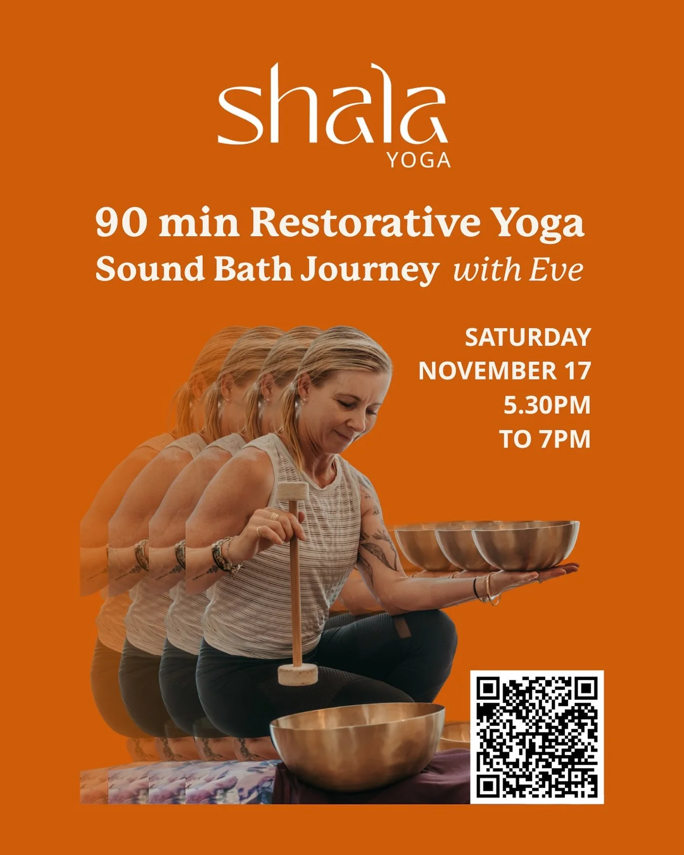 🧡🌻 This November, Eve will be sharing her Restorative Sound Bath Journey on Saturday 15th in the late afternoon from 4pm. Enjoy 2hrs of restoration infused with healing sound vibrations. You&rsquo;ll feel drunk on bliss.

Get a ticket now:
👉 www.s